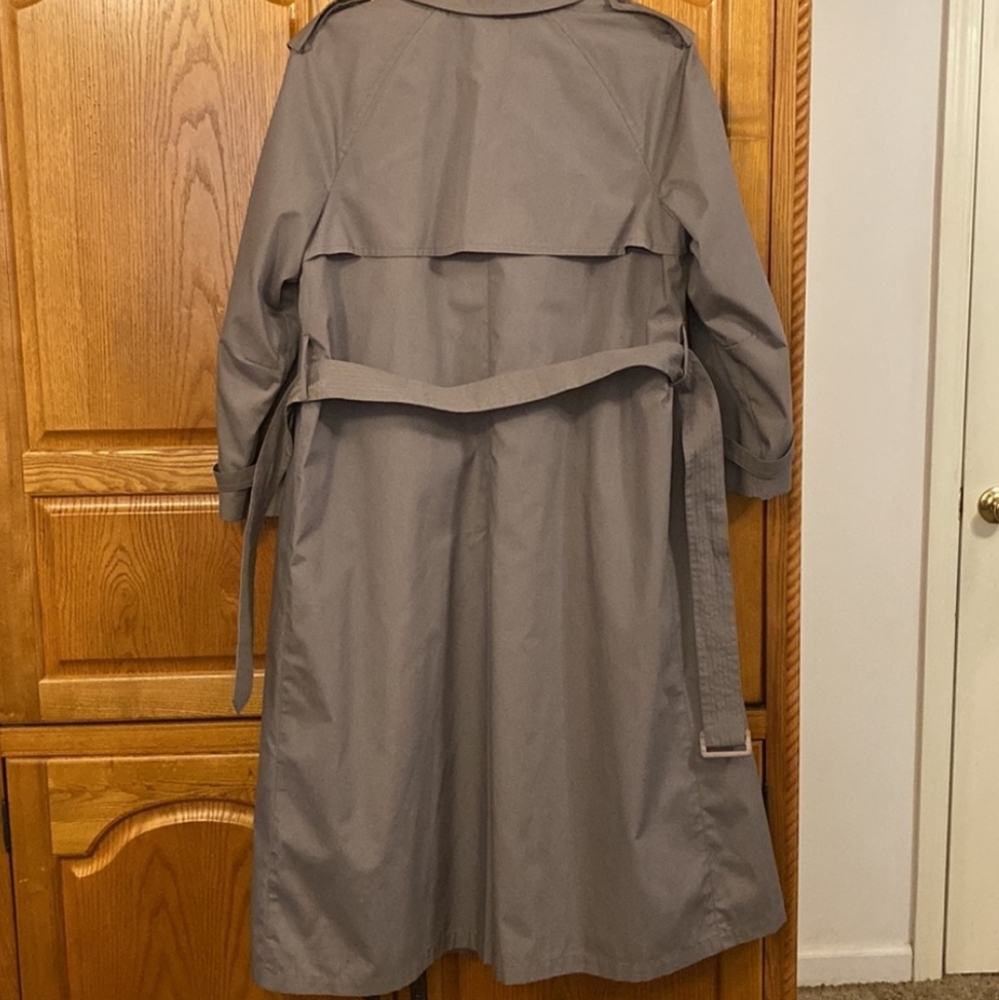 London Fog Grey Trench Coat - Picture 14 of 15